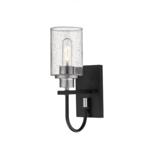 Millennium Lighting 3511-MB/BN Clifton One Light Vanity Matte Black finish Brushed Nickel finish