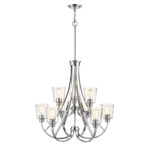Millennium Lighting 3629-CH Forsyth Nine Light Chandelier Chrome finish