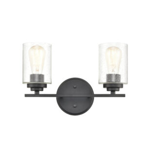 Millennium Lighting 3682-MB Moven Two Light Vanity Matte Black finish