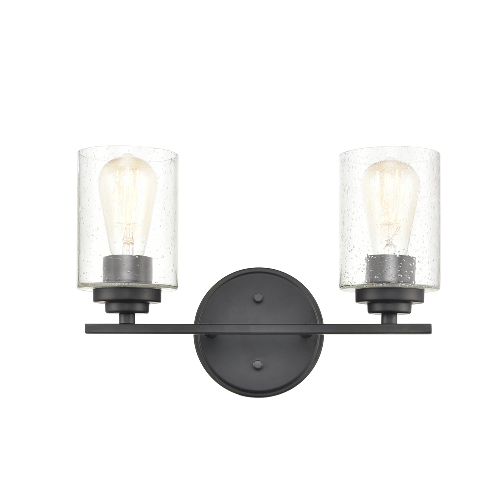 Millennium Lighting 3682-MB Moven Two Light Vanity Matte Black finish