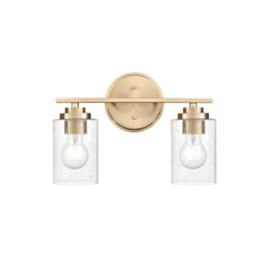 Millennium Lighting 3682-MG Moven Two Light Vanity Modern Gold finish