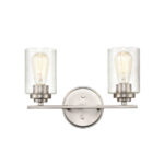 Millennium Lighting 3682-SN Moven Two Light Vanity Satin Nickel finish