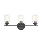 Millennium Lighting 3683-MB Moven Three Light Vanity Matte Black finish