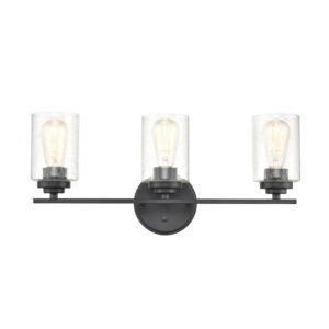 Millennium Lighting 3683-MB Moven Three Light Vanity Matte Black finish