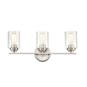 Millennium Lighting 3683-SN Moven Three Light Vanity Satin Nickel finish