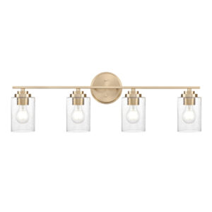 Millennium Lighting 3684-MG Moven Four Light Vanity Modern Gold finish