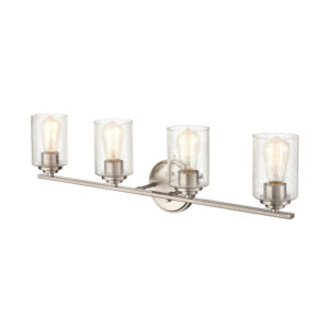 Millennium Lighting 3684-SN Moven Four Light Vanity Satin Nickel finish