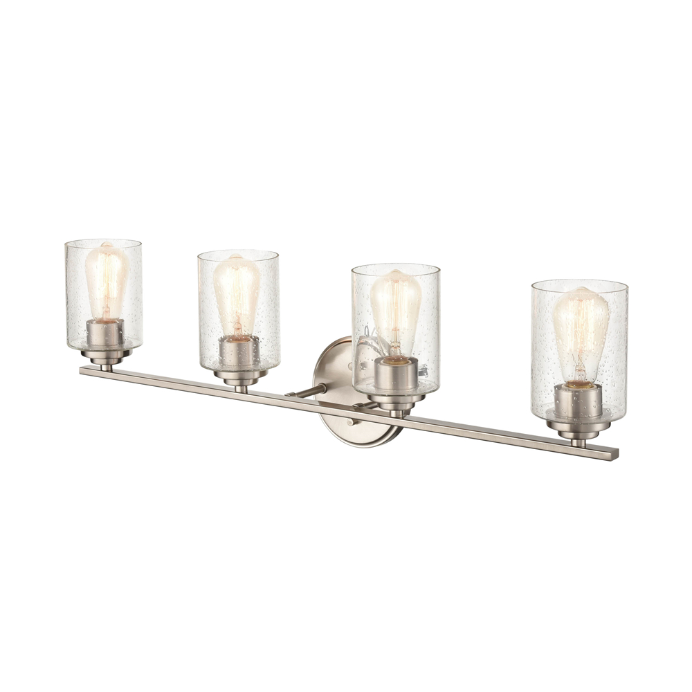 Millennium Lighting 3684-SN Moven Four Light Vanity Satin Nickel finish