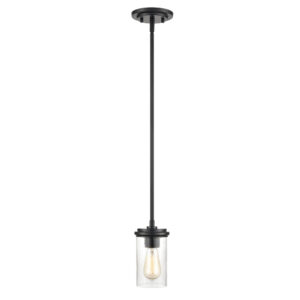Millennium Lighting 3811-MB Taos One Light MIni Pendant Matte Black finish