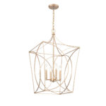 Millennium Lighting 4000-PMG Tracy Four Candle Pendant Painted Modern Gold finish