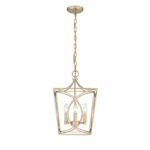Millennium Lighting 4001-PMG Tracy Four Candle Lantern Painted Modern Gold finish
