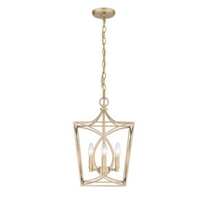 Millennium Lighting 4001-PMG Tracy Four Candle Lantern Painted Modern Gold finish