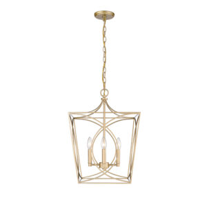 Millennium Lighting 4002-PMG Tracy Four Candle Lantern Painted Modern Gold finish