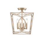 Millennium Lighting 4004-PMG Tracy Four Light Semi Flush Mount Painted Modern Gold finish