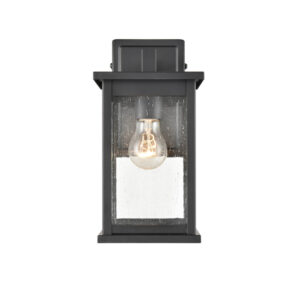 Millennium Lighting 4101-PBK Bowton One Light Outdoor Wall Mount Powder Coated Black finish