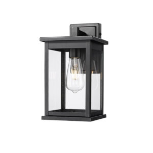 Millennium Lighting 4102-PBK Bowton II One Light Outdoor Wall Sconce Powder Coated Black finish