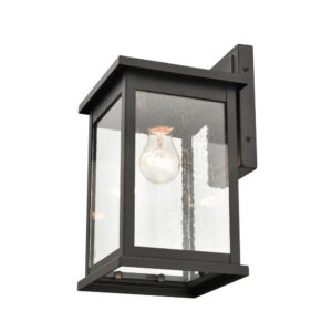 Millennium Lighting 4111-PBK Bowton One Light Outdoor Wall Mount Powder Coated Black finish