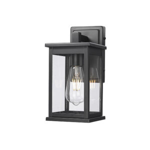 Millennium Lighting 4112-PBK Bowton II One Light Outdoor Wall Sconce Powder Coated Black finish