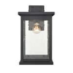 Millennium Lighting 4121-PBK Bowton One Light Outdoor Wall Mount Powder Coated Black finish