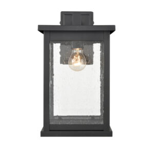 Millennium Lighting 4121-PBK Bowton One Light Outdoor Wall Mount Powder Coated Black finish