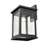 Millennium Lighting 4121-PBZ Bowton One Light Outdoor Wall Mount Powder Coated Bronze finish