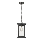 Millennium Lighting 4123-PBK Bowton One Light Outdoor Hanging Lantern Powder Coated Black finish