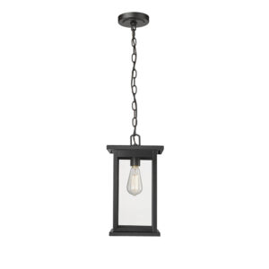 Millennium Lighting 4123-PBK Bowton One Light Outdoor Hanging Lantern Powder Coated Black finish