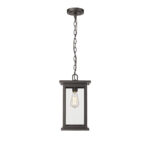 Millennium Lighting 4123-PBZ Bowton One Light Outdoor Hanging Lantern Powder Coated Bronze finish