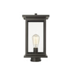 Millennium Lighting 4124-PBZ Bowton One Light Outdoor Post Lantern Powder Coated Bronze finish