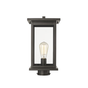 Millennium Lighting 4124-PBZ Bowton One Light Outdoor Post Lantern Powder Coated Bronze finish