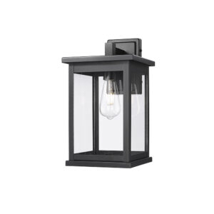 Millennium Lighting 4126-PBK Bowton II One Light Outdoor Wall Sconce Powder Coated Black finish