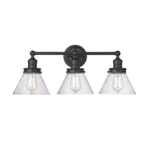 Millennium Lighting 4143-MB Eyden Three Light Vanity Matte Black finish