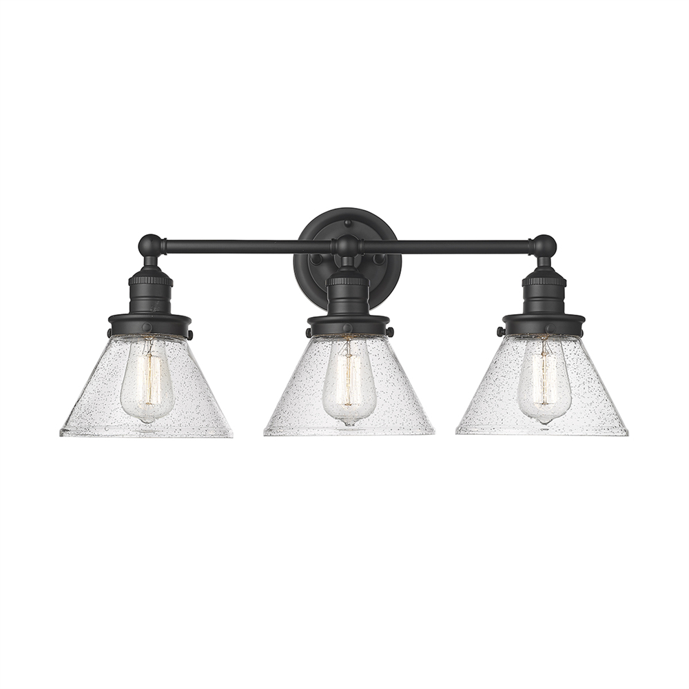 Millennium Lighting 4143-MB Eyden Three Light Vanity Matte Black finish