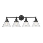 Millennium Lighting 4144-MB Eyden Four Light Vanity Matte Black finish