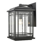 Millennium Lighting 4153-PBK Armington One Light Outdoor Wall Mount Powder Coated Black finish