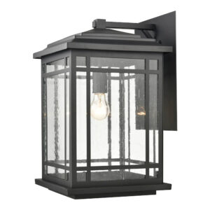 Millennium Lighting 4153-PBK Armington One Light Outdoor Wall Mount Powder Coated Black finish