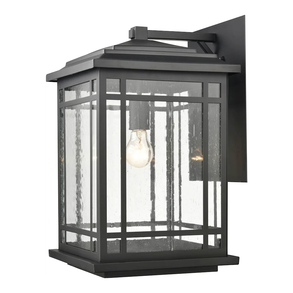 Millennium Lighting 4153-PBK Armington One Light Outdoor Wall Mount Powder Coated Black finish