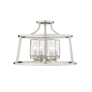Millennium Lighting 4184-BN Errol Four Light Semi Flush Brushed Nickel finish