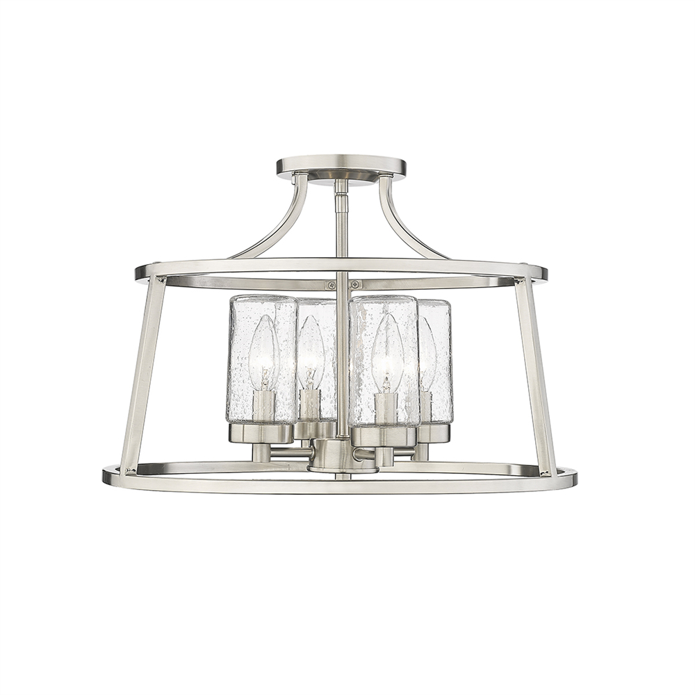 Millennium Lighting 4184-BN Errol Four Light Semi Flush Brushed Nickel finish