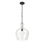 Millennium Lighting 4211-MB Corra One Light Pendant Matte Black finish