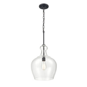 Millennium Lighting 4211-MB Corra One Light Pendant Matte Black finish
