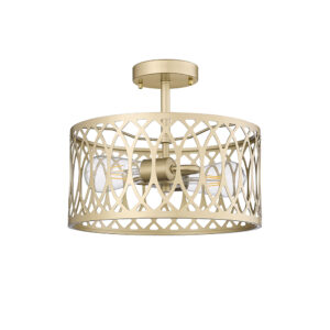 Millennium Lighting 4212-PMG Arelyn Two Light Semi Flush Mount Painted Modern Gold