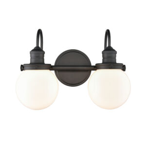 Millennium Lighting 4222-MB Ella Two Light Vanity Matte Black finish