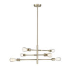 Millennium Lighting 4246-MG Decco Six Light Chandelier Modern Gold finish