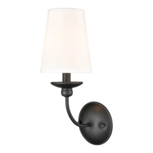 Millennium Lighting 4381-MB Delvona One Light Wall Sconce Matte Black finish