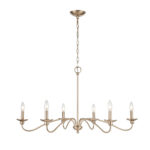 Millennium Lighting 4386-MG Delvona Six Light Chandelier Modern Gold finish