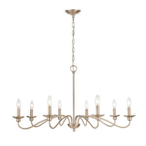 Millennium Lighting 4388-MG Delvona Eight Light Chandelier Modern Gold finish