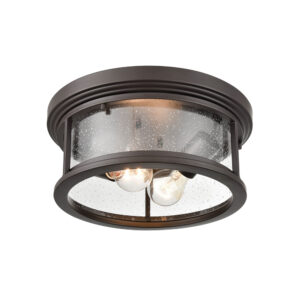 Millennium Lighting 4402-PBZ Bresley Two Light Outdoor Flush Mount Powder Coated Bronze finish