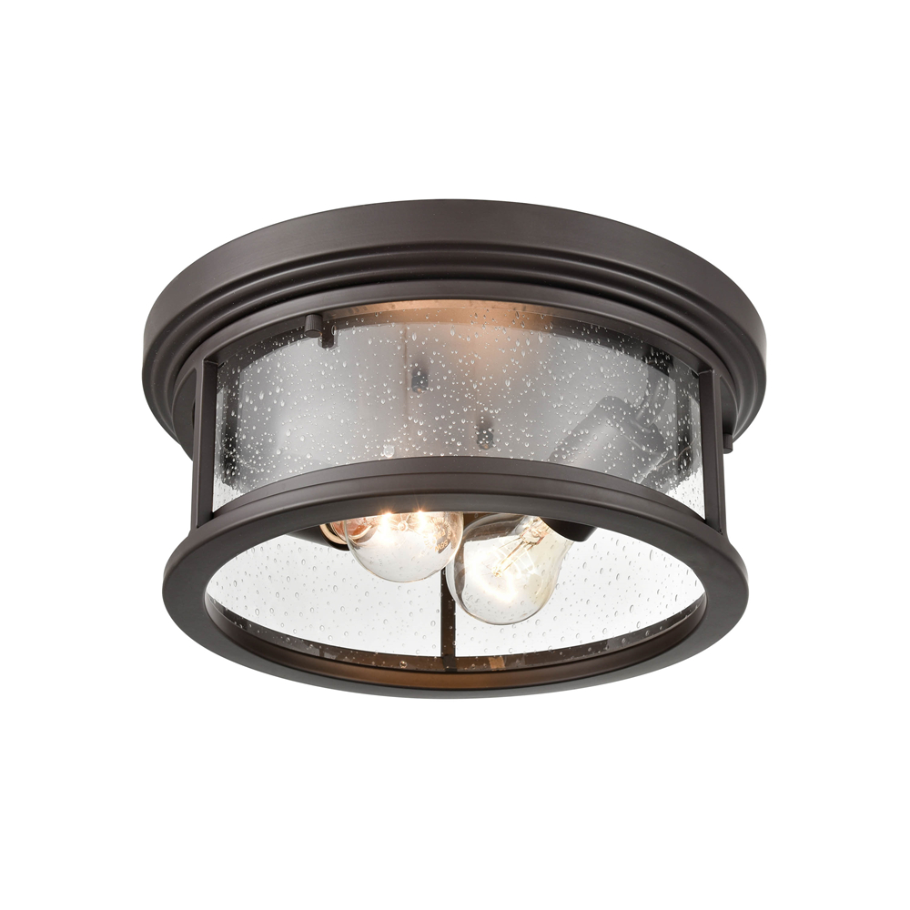Millennium Lighting 4402-PBZ Bresley Two Light Outdoor Flush Mount Powder Coated Bronze finish