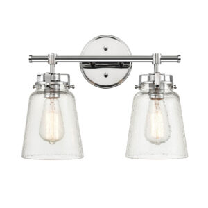 Millennium Lighting 4412-CH Amberose Two Light Vanity Chrome finish
